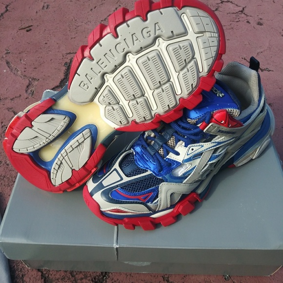 balenciaga track 2 blue red